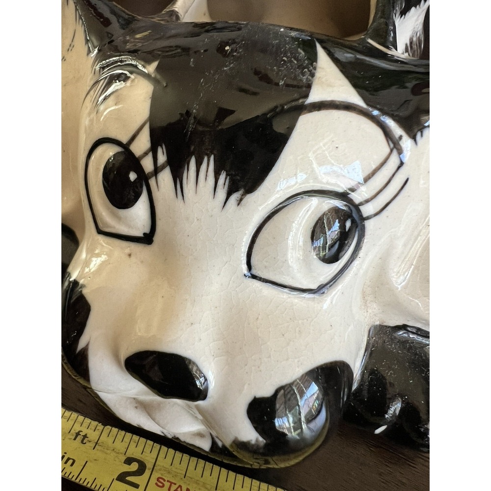 Vintage 1940's Made in Occupied Japan Playful Puppy Dog Planter, MIOJ porcelain
